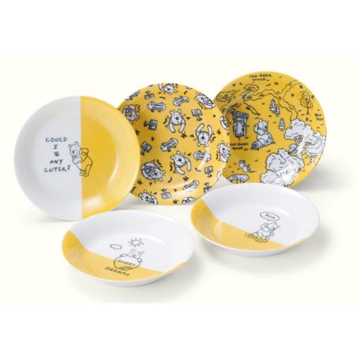 くまのプーさん イエロー皿 くまのプーさんHONEY YELLOW（ハニーイエロー）パスタプレート5枚