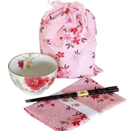 ●茶碗。● 花水彩 飯碗＆手拭い（巾着付）40919 : 夢陶房 - 通販 - Yahoo