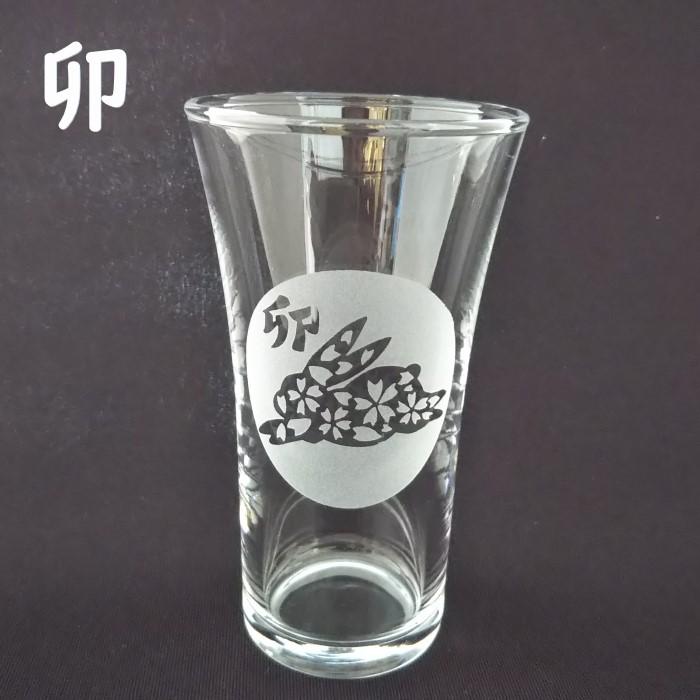 贈り物ギフト】HIROガラス工房 選べる12種類の「干支グラス」【木枡