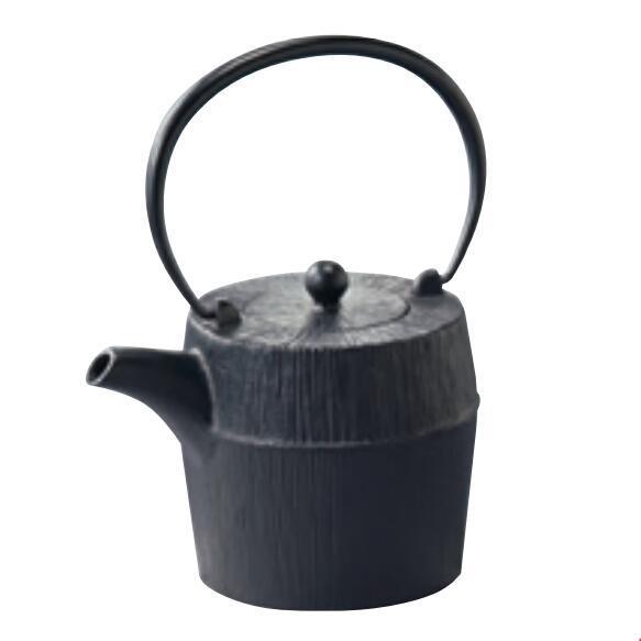 油彩画　鉄瓶 送料無料】藍花 南部鉄器 鉄瓶 鉄急須 朝日【黒／900cc】 : 夢陶房