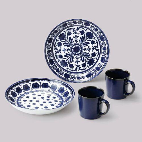 アペックスハート グランブルー ブランチセット（ペアプレート＆マグ