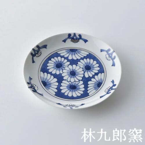 藍青(らんせい)菊割銀小花プレート185(18.5cm)波佐見焼 【林 藍青(らんせい)菊割銀小花プレート185(18.5cm)波佐見焼 【林