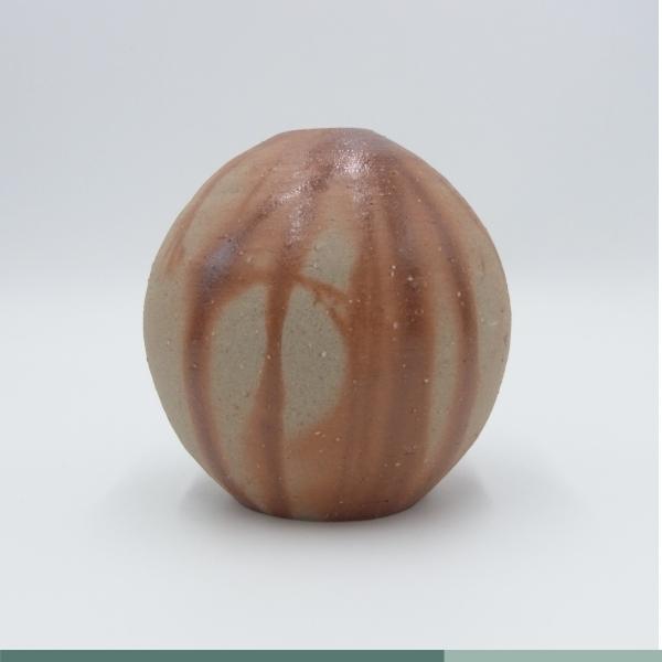 備前焼 井上雅司作 胡麻 風格ある耳付き大花瓶 備前焼ごま