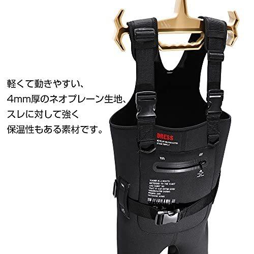 最高 Dress ネオプレーンウェーダー エアボーン ラジアルソール S 身長 160 165 ブーツ 24 24 5ブラック 釣り ウェーディ 最高