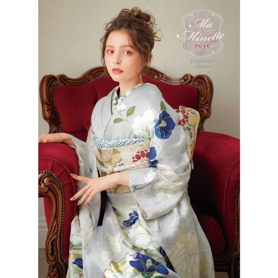 振袖 未仕立て お誂え 新品 成人式 ブランド Ma Minette Reve 薄グレー