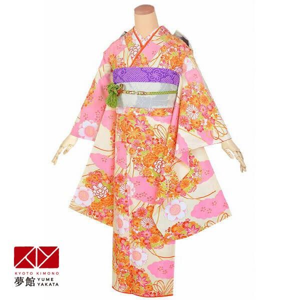 509z20〇三松取扱い 花がぁる 色無地振袖 地紋 松竹梅 赤〇成人式 結婚