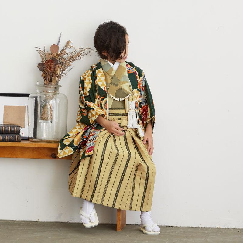 【超美品】七五三 モダン着物 黄緑 楽天市場】(七五三早割10%OFF9/18迄)七五三 着物 男の子 5歳