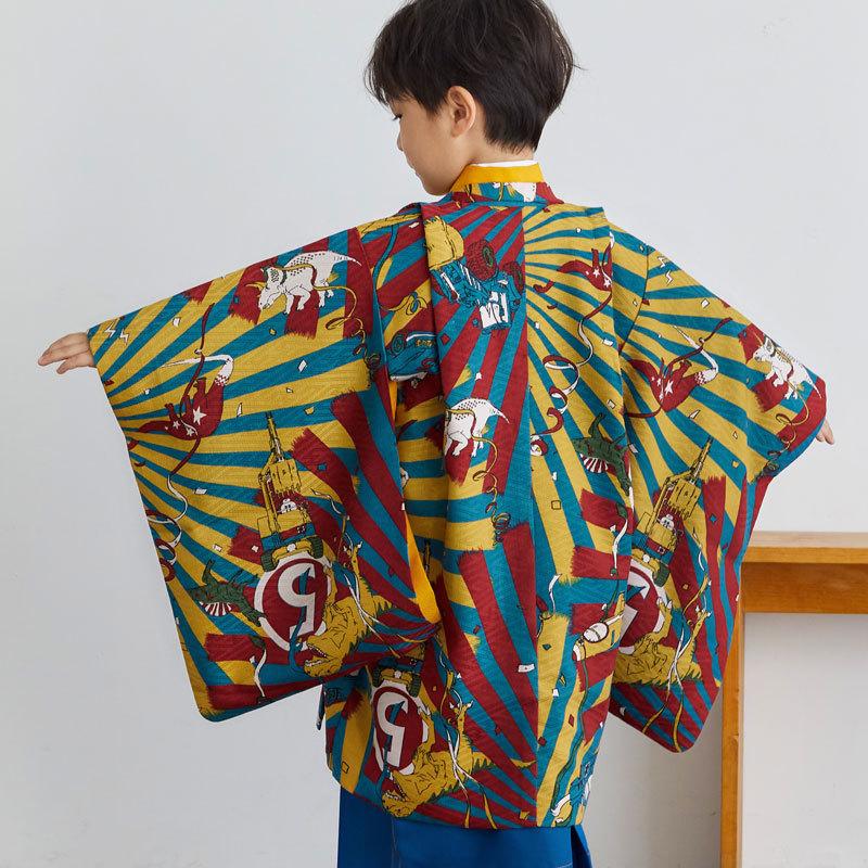 七五三 着物 レンタル 753 5歳 男の子 モダンアンテナ ブランド着物 青