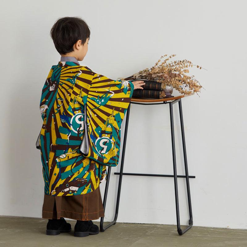 【超美品】七五三 モダン着物 黄緑 楽天市場】【レンタル】753 七五三 着物 7歳 フルセット 女の子