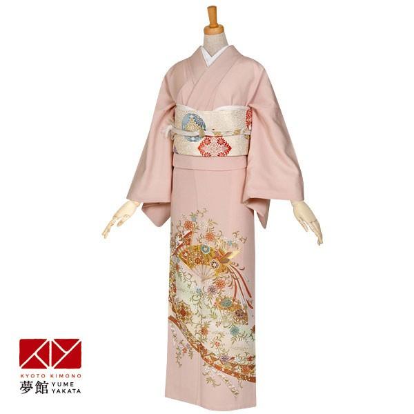 [未使用] 高身長　紋入り　色留袖　正絹　刺繍　肌色　薄橙　大きめ　結婚式　袷 SOUBIEN 色留袖 レンタル フルセット 結婚式 着物 ペール