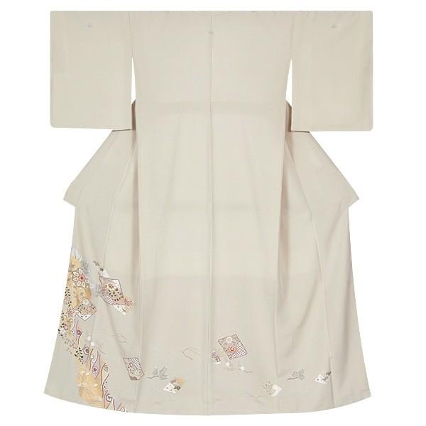 色留袖 レンタル 袷 グレー 波に唐花道長 対応身長155〜164cm  結婚式 叙勲 ホテル・式場への直送OK E156_1