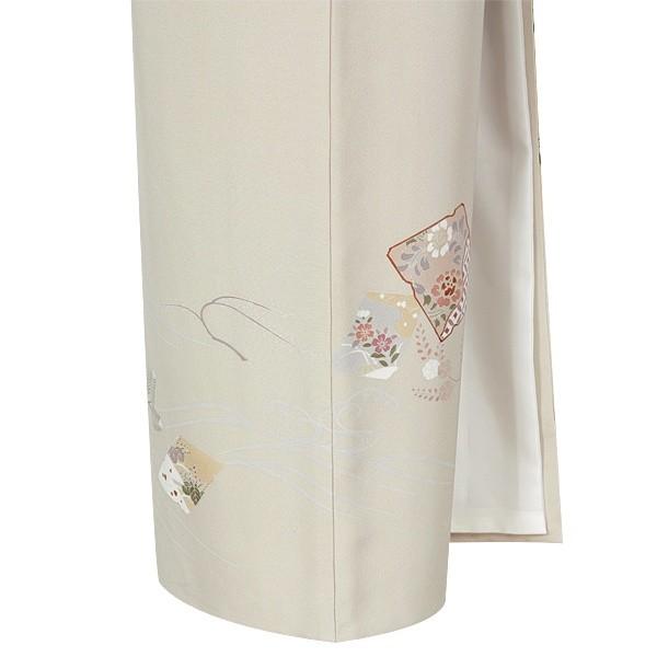 色留袖 レンタル 袷 グレー 波に唐花道長 対応身長155〜164cm  結婚式 叙勲 ホテル・式場への直送OK E156_2
