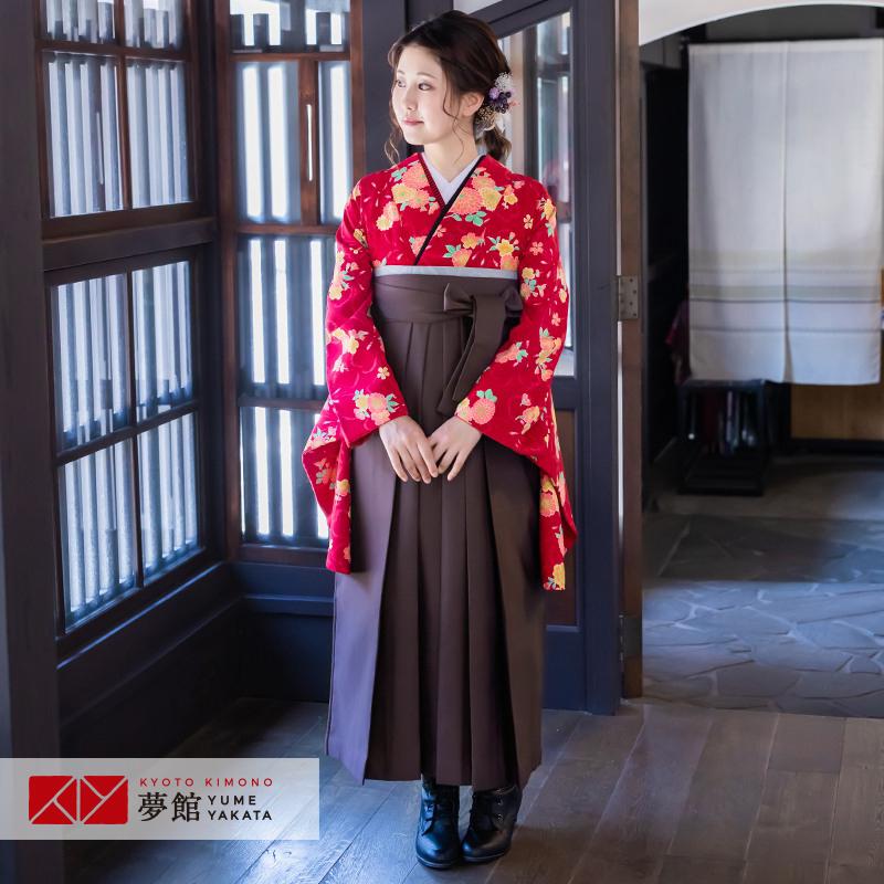 卒業式 袴 セット レンタル 大学 大人 レディース アンアン赤銘仙風桜