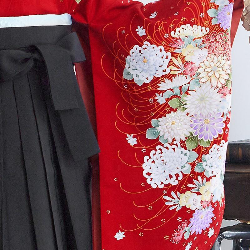 卒業式 袴 セット レンタル 大学 大人 レディース 刺繍 深紅菊＆小桜