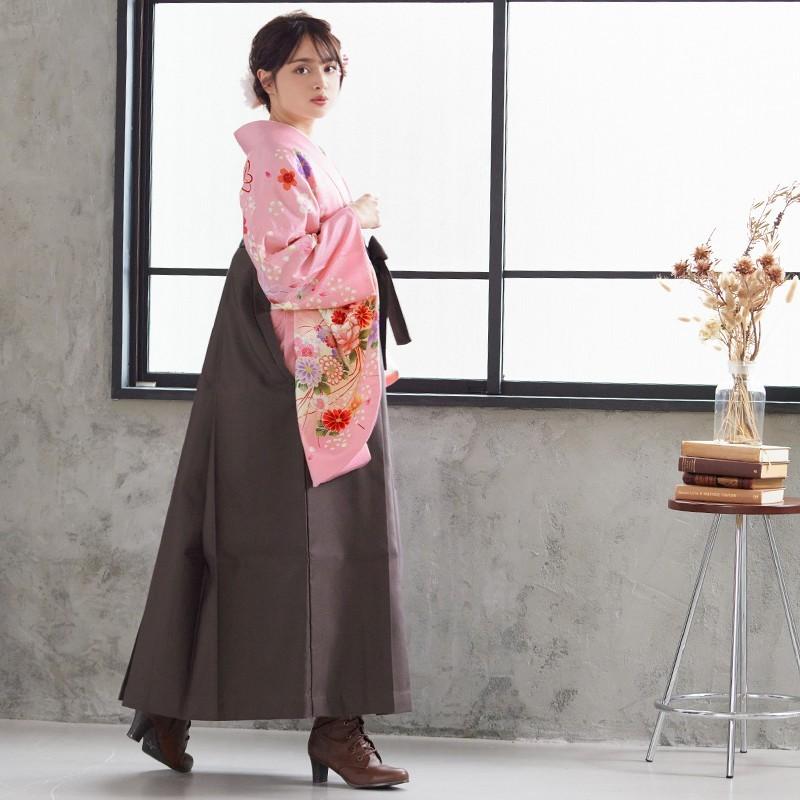 袴レンタル 卒業式 袴セット 大学生 ピンクブーケ柄 謝恩会 女の子 二尺袖 貸衣装 G186 卒業式 大学生 謝恩会