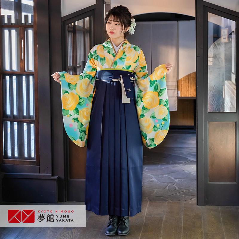 袴レンタル 卒業式 袴セット 大学生 ヒロミチナカノ 白ブルーぼかし  