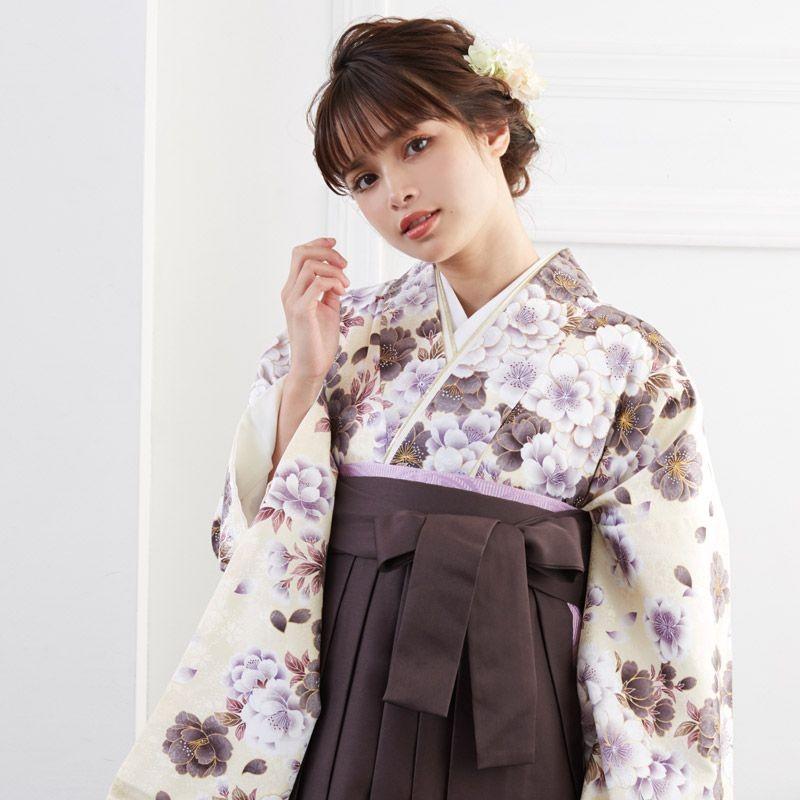 卒業式 袴 セット レンタル 大学 大人 レディース クリーム淡墨桜(A094