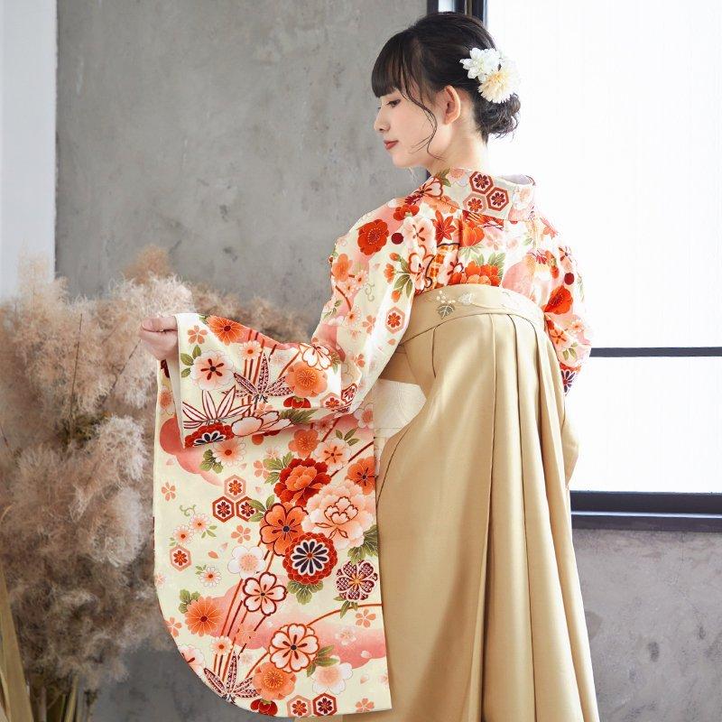 訪問着　フルセット　雪輪　橘　金彩加工　入学式　卒業式　晴れやかな雰囲気　H1 訪問着 十日町友禅 花雪輪染分け文様 フォーマル 式事 お茶会着物 御