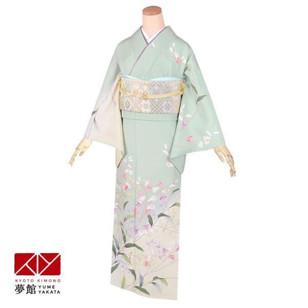 訪問着 レンタル 入学式 卒業式 結婚式 袷 ミントグリーン パステル野