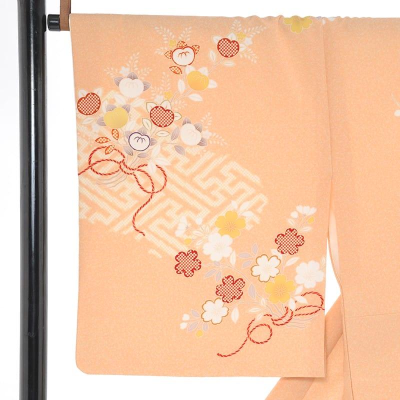 美品 訪問着？ 薄オレンジ色系着物 卒業式 入学式 結婚式 訪問着 レンタル 入学式 卒業式 結婚式 ジャパンスタイル ブランド着物