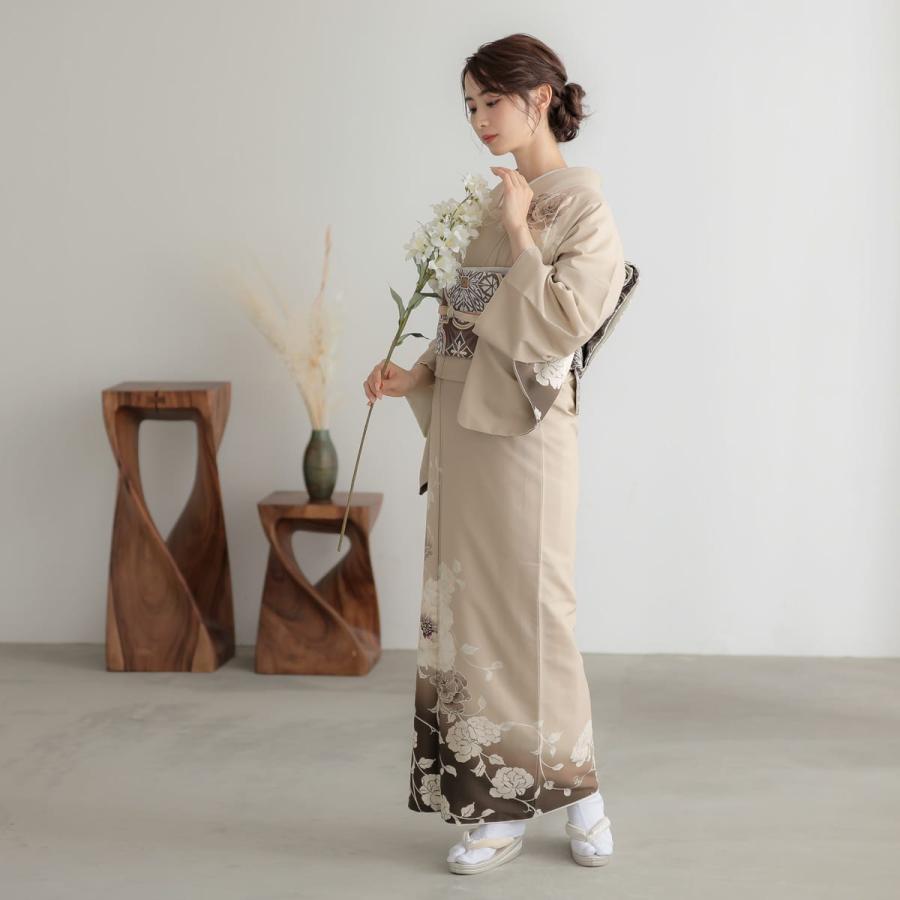 訪問着　フルセット　花瓶　牡丹　三才格　友禅　入学式　卒業式　着物　P4 訪問着 レンタル 入学式 卒業式 結婚式 ジャパンスタイル ブランド着物