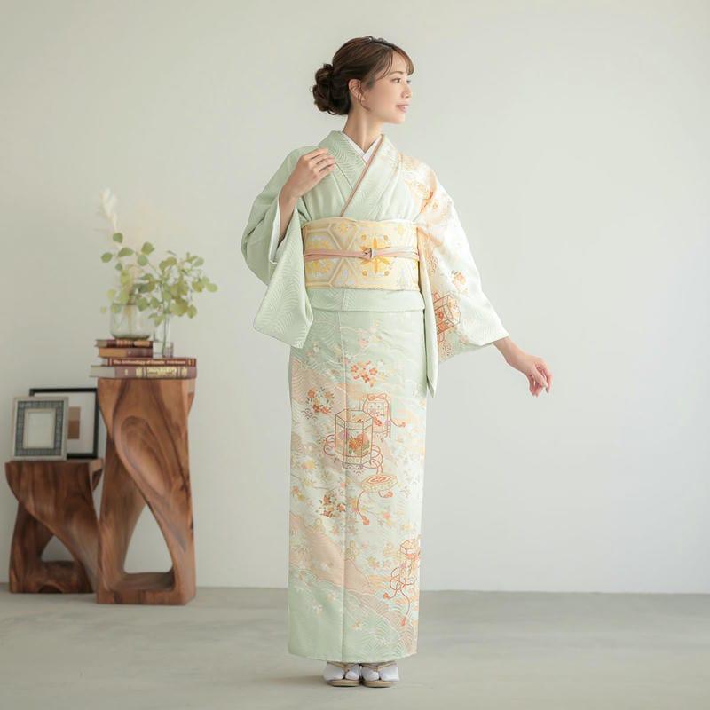 しろくま☆訪問着フルセット　作家物友禅　水色　結婚式　七五三　入学式 しろくま☆訪問着フルセット 作家物友禅 水色 結婚式 七五三 入学式 訪問