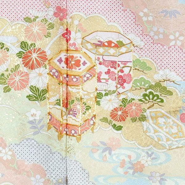 訪問着 レンタル 入学式 卒業式 結婚式 袷 水色 雲取りに貝桶文様(w) 七五三 身長150〜160cm H647の画像