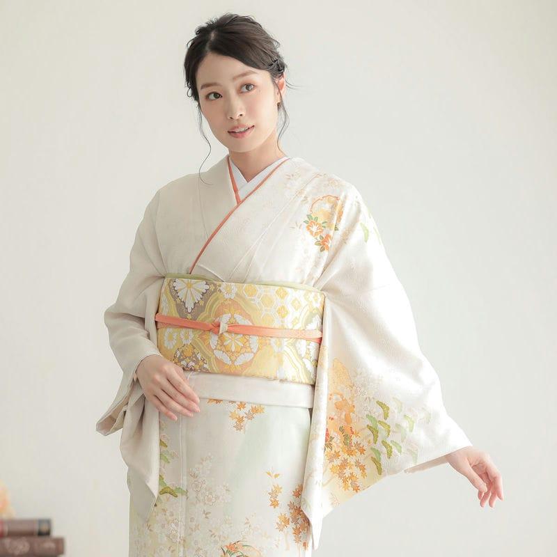 訪問着 レンタル 入学式 卒業式 結婚式 袷 銀鼠地遠山ボカシ 雪輪流水 七五三 身長154〜165cm H983_3