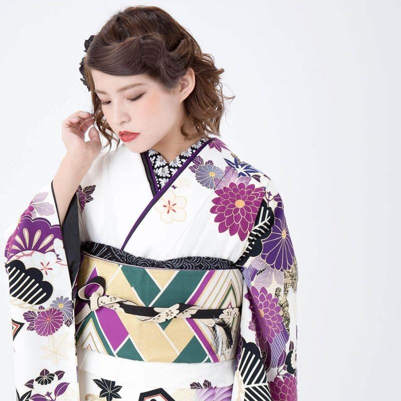半衿 刺繍半衿 菊菱 半襟 販売商品 : 京都着物レンタル夢館 Yahoo!店