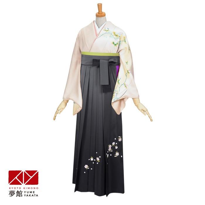 卒業式 袴レンタル 先生 教員 訪問着袴 フルセット 上品 ピンククリーム　野の草花 HG077