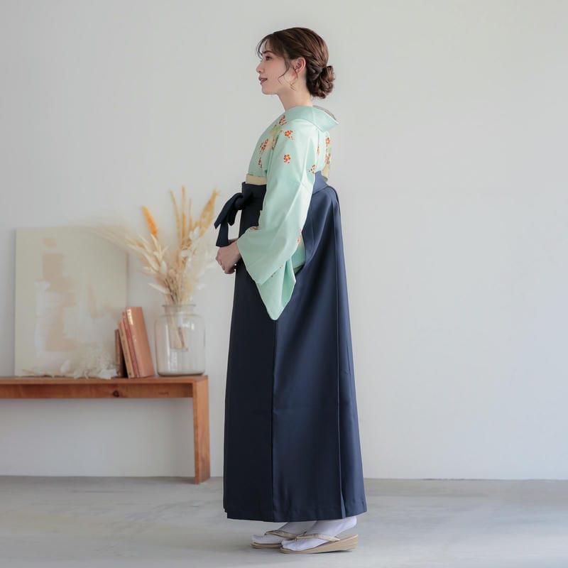 卒業式 袴レンタル 先生 教員 訪問着袴 フルセット 上品 水浅黄色　扇面牡丹に鶴松桜(H1021) HG1020_2