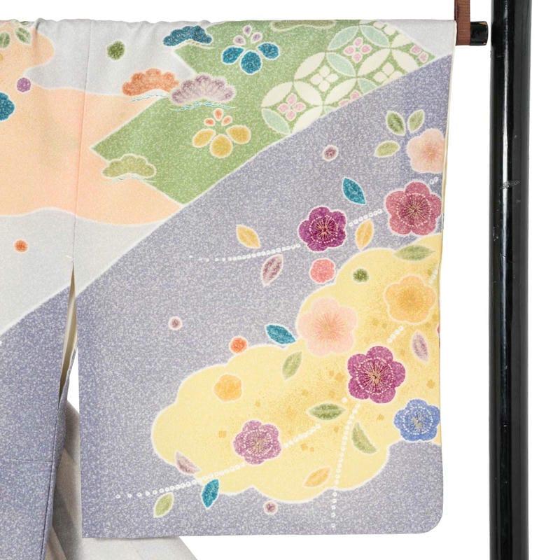 卒業式 袴レンタル 先生 教員 訪問着袴 フルセット 上品 ジャパンスタイル グレー　辻が花風吉祥花柄(H1023) HG1024_10