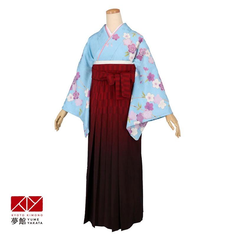 卒業式 袴レンタル 先生 教員 訪問着袴 フルセット 上品 浅黄　藤色枝垂桜 HG1079