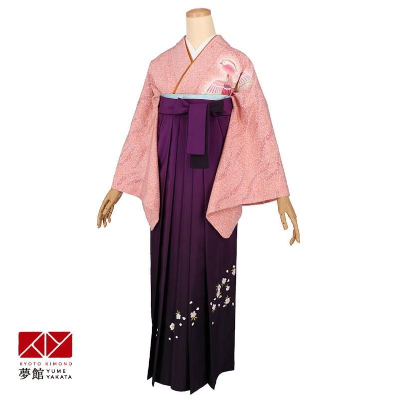 卒業式 袴レンタル 先生 教員 訪問着袴 フルセット 上品 ピンクのりこぼし　鴛鴦 HG1080