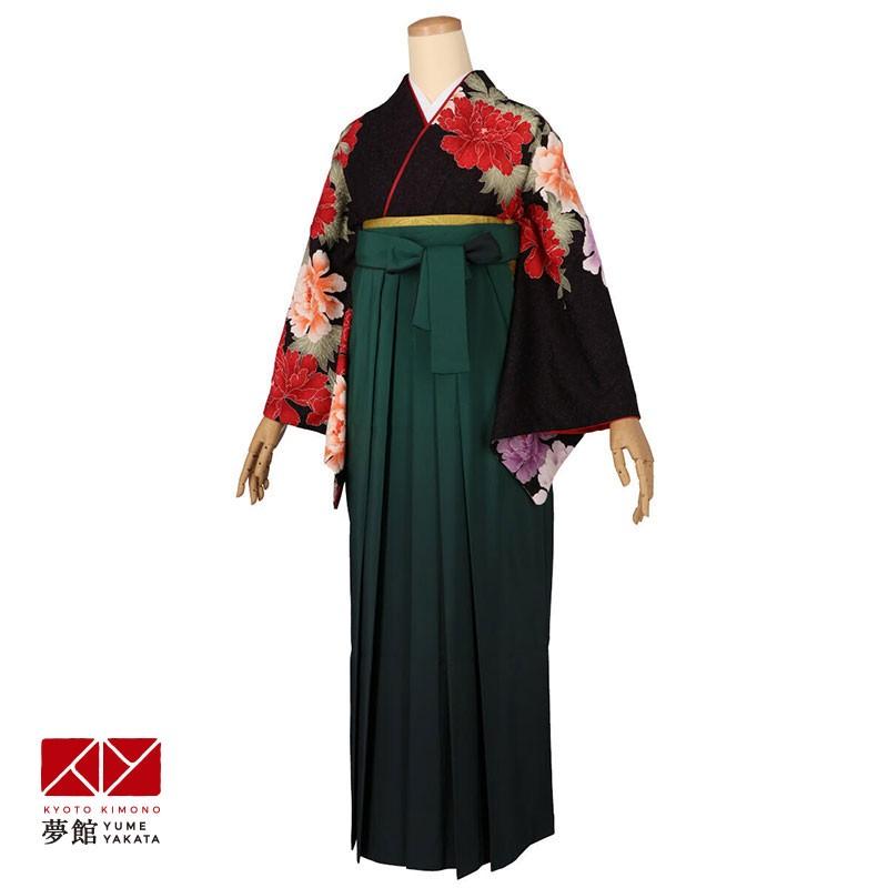 卒業式 袴レンタル 先生 教員 訪問着袴 フルセット 上品 小豆 金通し赤ぼかし 牡丹 HG1118