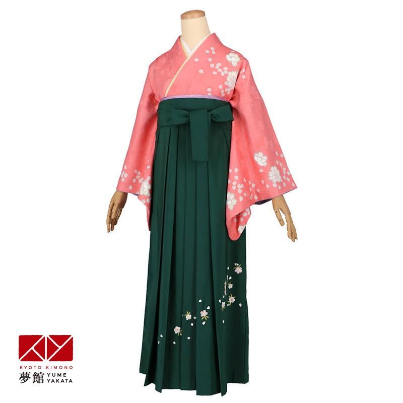 卒業式 袴レンタル 先生 教員 訪問着袴 フルセット 上品 ピンク金通し　桜尽くし HG1134