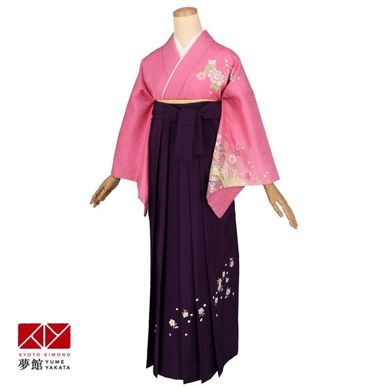 卒業式 袴レンタル 先生 教員 訪問着袴 フルセット 上品 鴇色 金通し 毬に源氏車 HG1139