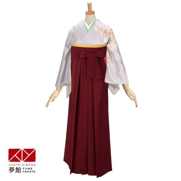 卒業式 袴レンタル 先生 教員 訪問着袴 フルセット 上品 安い 訳あり特価 薄グレー　道長取り文箱に花 HG130