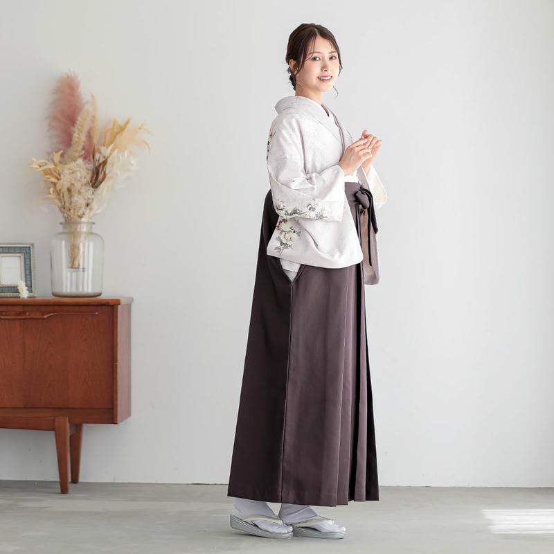 卒業式 袴レンタル 先生 教員 訪問着袴 フルセット 上品 ジャパンスタイル ライラック　洋花(H1425) HG1424_3