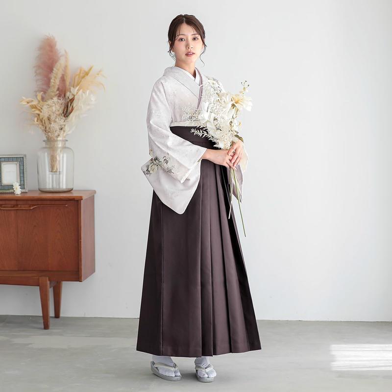 卒業式 袴レンタル 先生 教員 訪問着袴 フルセット 上品 ジャパンスタイル ライラック　洋花(H1425) HG1424_4