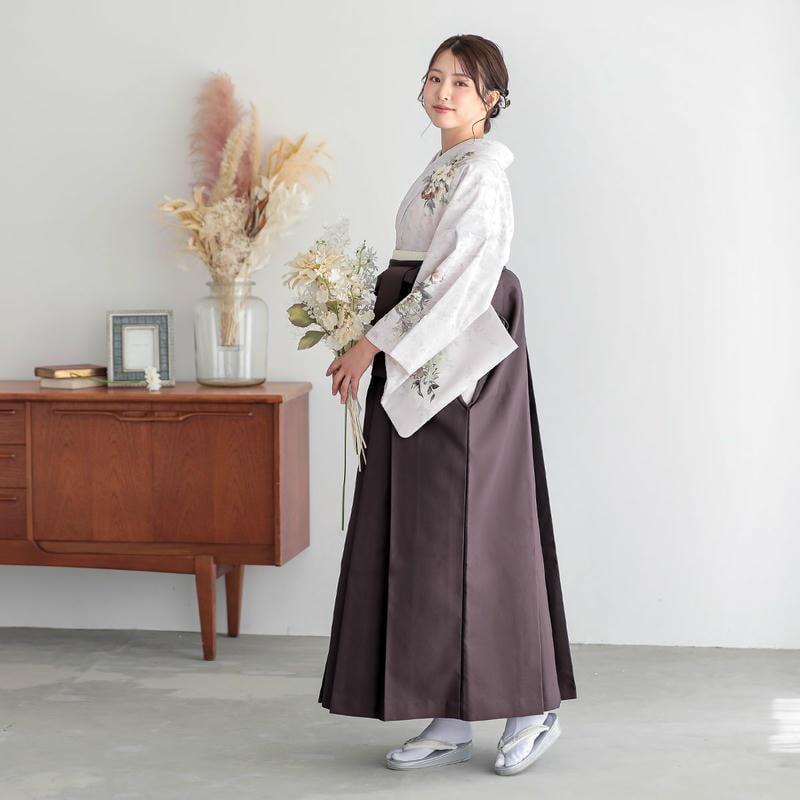 卒業式 袴レンタル 先生 教員 訪問着袴 フルセット 上品 ジャパンスタイル ライラック　洋花(H1425) HG1424_5