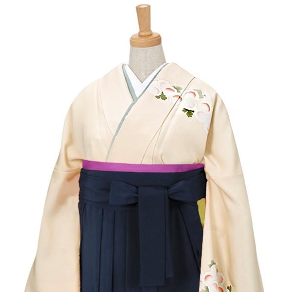 卒業式 袴レンタル 先生 教員 訪問着袴 フルセット 上品 安い 訳あり特価 クリーム　菊と蘭と梅 HG168_2