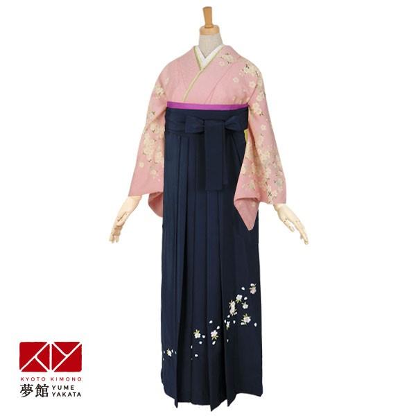 卒業式 袴レンタル 先生 教員 訪問着袴 フルセット 上品 ピンク　枝桜 HG187