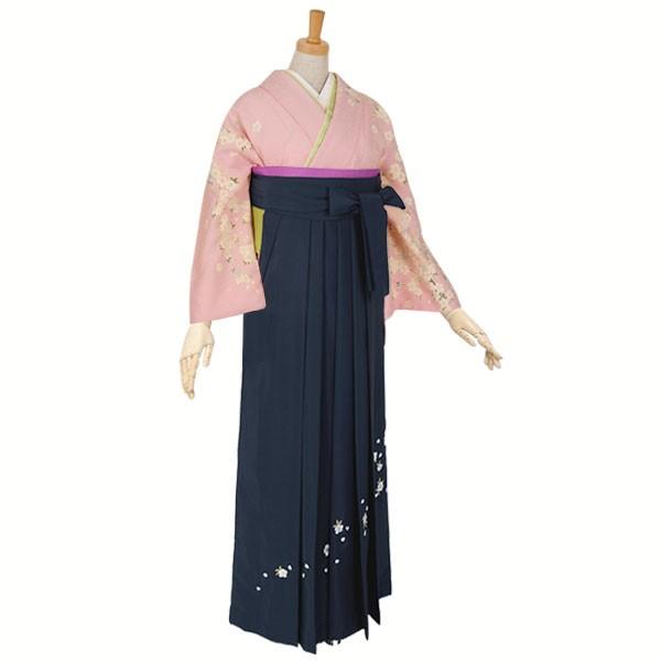 卒業式 袴レンタル 先生 教員 訪問着袴 フルセット 上品 ピンク　枝桜 HG187_1