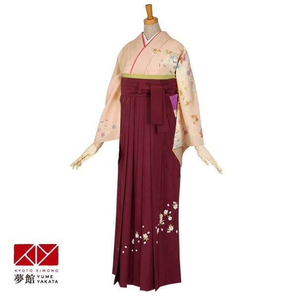 卒業式 袴レンタル 先生 教員 訪問着袴 フルセット 上品 ピンク　熨斗目と扇面に四季花 HG192