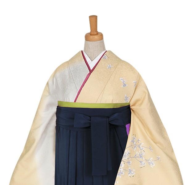 卒業式 袴レンタル 先生 教員 訪問着袴 フルセット 上品 クリーム　四季花菱 HG300_2