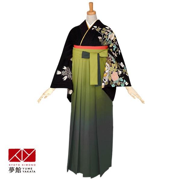 卒業式 袴レンタル 先生 教員 訪問着袴 フルセット 上品 黒　鴛鴦に菊牡丹 HG308