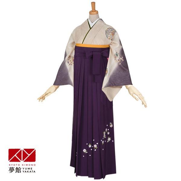 卒業式 袴レンタル 先生 教員 訪問着袴 フルセット 上品 白　松竹梅花丸紋 HG312