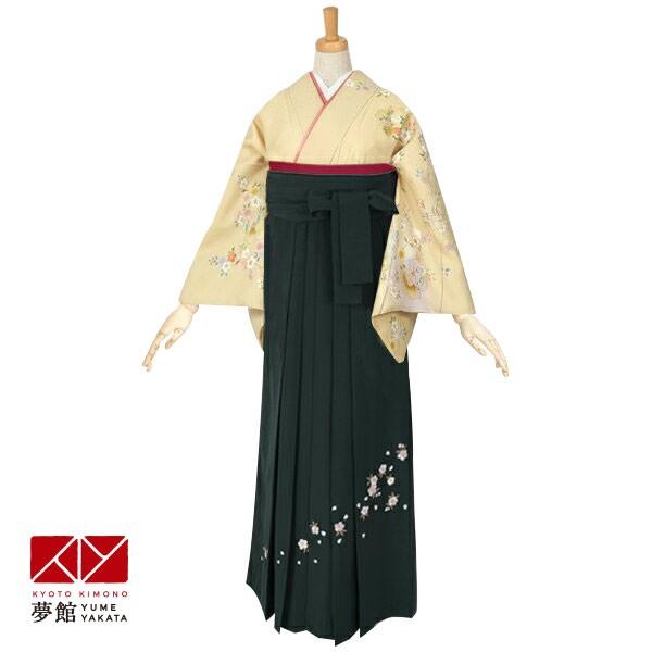 卒業式 袴レンタル 先生 教員 訪問着袴 フルセット 上品 濃クリーム　吉祥桜 HG360