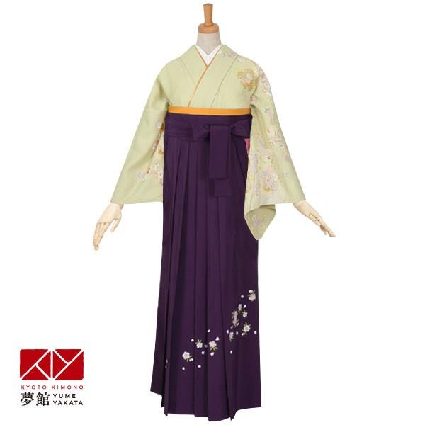 卒業式 袴レンタル 先生 教員 訪問着袴 フルセット 上品 薄緑　吉祥桜 HG361